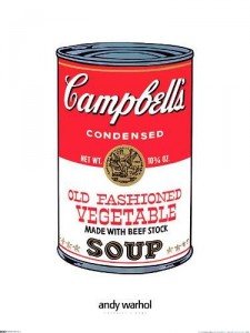 Pintura da lata de sopa campebell